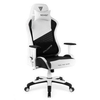   Gamer szék SENSE7 Spellcaster Senshi Edition nagy méret XL fotel, fehér