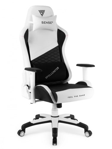 Gamer szék SENSE7 Spellcaster Senshi Edition nagy méret XL fotel, fehér
