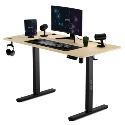 SENSE7 Állítható magasságú elektromos íróasztal Nojo 120x60cm Black Pine