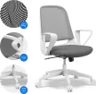 SENSE7 Sopty irodai forgószék, fehér és szürke