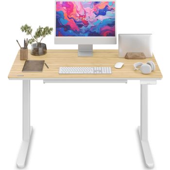   Newai állítható magasságú elektromos íróasztal, 120x60cm, bézs