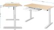 Newai állítható magasságú elektromos íróasztal, 120x60cm, bézs