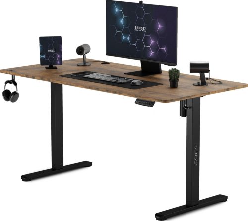 Állítható magasságú elektromos íróasztal Nojo 140x60cm fekete tölgy
