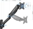 HANG WALL ARM monitor asztali állvány, 17-32 hüvelykes