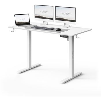   Állítható magasságú íróasztal Nojo Light 120 cm x 60 cm fehér