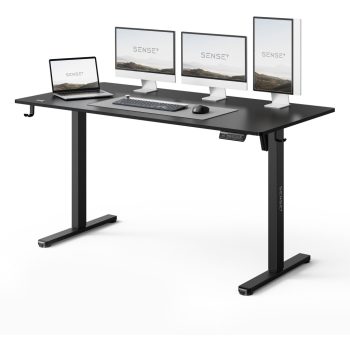   Állítható magasságú íróasztal Nojo Light 140 cm x 60 cm fekete