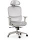 Ergonomikus irodai forgószék Neyo deréktámasz, fejtámla, háló, szürke