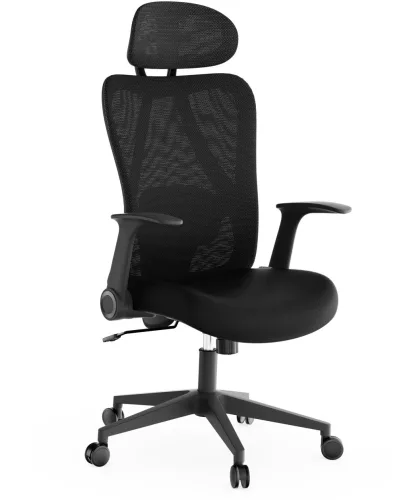 SENSE7 NOXO Ergonomikus irodai szék, deréktámasszal, állítható fejtámlával, állítható háttámla fekete