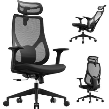 SENSE7 MOYO irodai szék, ergonomikus, fekete