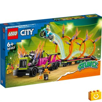 LEGO® City Kaszkadőr járgány és tűzgyűrű kihívás