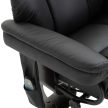 HOMCOM dönthető fotel masszázsfunkcióval, lábtartóval és fekvőfunkcióval, műbőr, fekete 