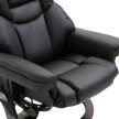 HOMCOM dönthető fotel masszázsfunkcióval, lábtartóval és fekvőfunkcióval, műbőr, fekete 