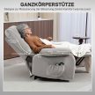 HOMCOM Emelőfotel masszázsfunkcióval, 90x93x110cm, Világosszürke