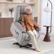 HOMCOM Emelőfotel masszázsfunkcióval, 90x93x110cm, Világosszürke