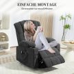 HOMCOM Elektromos emelésű dönthető fotel masszázs- és fűtésfunkcióval, USB portokkal, sötétszürke