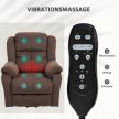 HOMCOM Emelőfotel masszázsfunkcióval és derékfűtéssel, dönthető fotel, bársonyhatású szövet sötétbarna