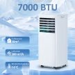 HOMCOM Mobil Klíma hordozható 7000 BTU, 4 az 1-ben klímaberendezés hűtéssel, ventilátorral, alvó üzemmóddal fehér