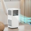 HOMCOM Mobil klíma, hordozható klímaberendezés 9000 BTU, 4 az 1-ben hűtéssel, páramentesítővel, ventilátorral, fehér