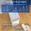 HOMCOM Mobil klíma, hordozható klímaberendezés 9000 BTU, 4 az 1-ben hűtéssel, páramentesítővel, ventilátorral, fehér