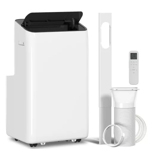 HOMCOM Mobil klíma 12 000 BTU inverter technológiával, klímaberendezés 60°-os forgatási funkcióval, fehér