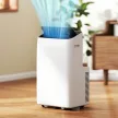 HOMCOM Mobil klíma 12 000 BTU inverter technológiával, klímaberendezés 60°-os forgatási funkcióval, fehér