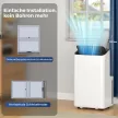 HOMCOM Mobil klíma 12 000 BTU inverter technológiával, klímaberendezés 60°-os forgatási funkcióval, fehér