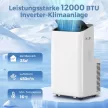 HOMCOM Mobil klíma 12 000 BTU inverter technológiával, klímaberendezés 60°-os forgatási funkcióval, fehér