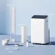 HOMCOM Mobil klíma 12 000 BTU inverter technológiával, klímaberendezés 60°-os forgatási funkcióval, fehér