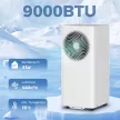 HOMCOM hordozható klímaberendezés 9000 BTU, 4 az 1-ben hordozható klímaberendezés hűtéssel, fehér 
