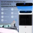 HOMCOM Légkondicionáló vízhűtéssel, távirányítóval, 3 üzemmód, 3 sebesség, 12 órás Időzítő, LED kijelző, fehér