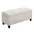 HOMCOM Tárolópad kárpitozott pad vászonhatásúval, 100 x 40 x 44 cm, krémfehér
