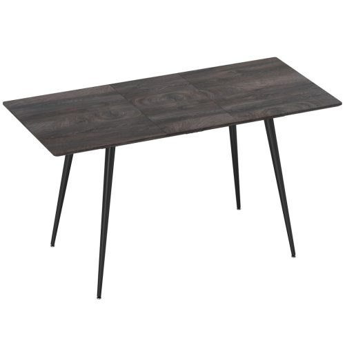 HOMCOM Kihúzható Étkezőasztal, kihúzható asztal 6-8 személyre, konyhaasztal tömör acél lábakkal