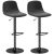 HOMCOM bárszék szett 2 db-os, műbőr kárpitozással ellátott bárszékek, forgó, háttámlával és lábtartóval, fekete