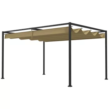   Pergola, Robusztus napellenző kertbe, erkélyre, teraszra, fémből és műanyagból, UV- és vízlepergető
