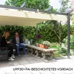 Outsunny Állítható kerti pergola, alumínium keretes pavilon, kültéri ponyva, kertbe, erkélyre, teraszra, bézs
