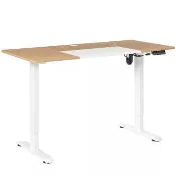   Vinsetto Elektromos Íróasztal 4 Memóriabeállítással, túlmelegedés védelemmel, Fehér