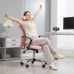 HOMCOM ergonomikus irodai szék, magasságban állítható forgószék hintafunkcióval, hálós kárpitozás, rózsaszín