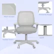 Vinsetto irodai szék, ergonomikus íróasztali szék forgófunkcióval, állítható magasságú, szürke