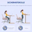 Vinsetto irodai szék, ergonomikus íróasztali szék forgófunkcióval, állítható magasságú, rózsaszín