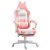 HOMCOM Gamer Szék Macskafülekkel, Dönthető háttámlával, lábtartóval, Rózsaszín/Fehér