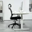 HOMCOM Ergonomikus irodai szék, forgószék, hálószövet fekete