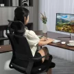 HOMCOM Ergonomikus irodai szék, forgószék, hálószövet fekete