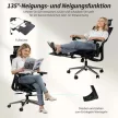HOMCOM Prémium ergonomikus irodai szék, állítható derék- és fejtámlával, 6D karfákkal, lábtartóval, hálós, fekete
