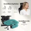 HOMCOM Prémium ergonomikus irodai szék, állítható derék- és fejtámlával, 6D karfákkal, lábtartóval, hálós, fekete