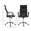 HOMCOM ergonomikus irodai szék, hintázó funkcióval, állítható magasságú, háló, fekete.