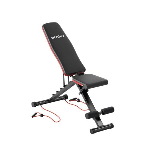 Athler gyakorlópad 10, 5 fokozatú állítás, ellenállási szalagok tartozék, fekete