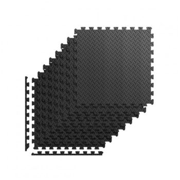   Fitnesz eszköz szőnyeg, edzőszőnyeg , vízálló és csúszásmentes, 8 darab, fekete