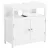 Mosdó alatti fürdőszoba szekrény, két ajtóval, skandináv stílusú, matt fehér 60x30x60cm