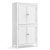 Fürdőszoba szekrény, tároló szekrény négy ajtóval, fehér 60x30x110cm