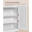 Fürdőszoba szekrény, 2 ajtóval, 2 állítható polccal, felhőfehér 30 x 60 x 100 cm